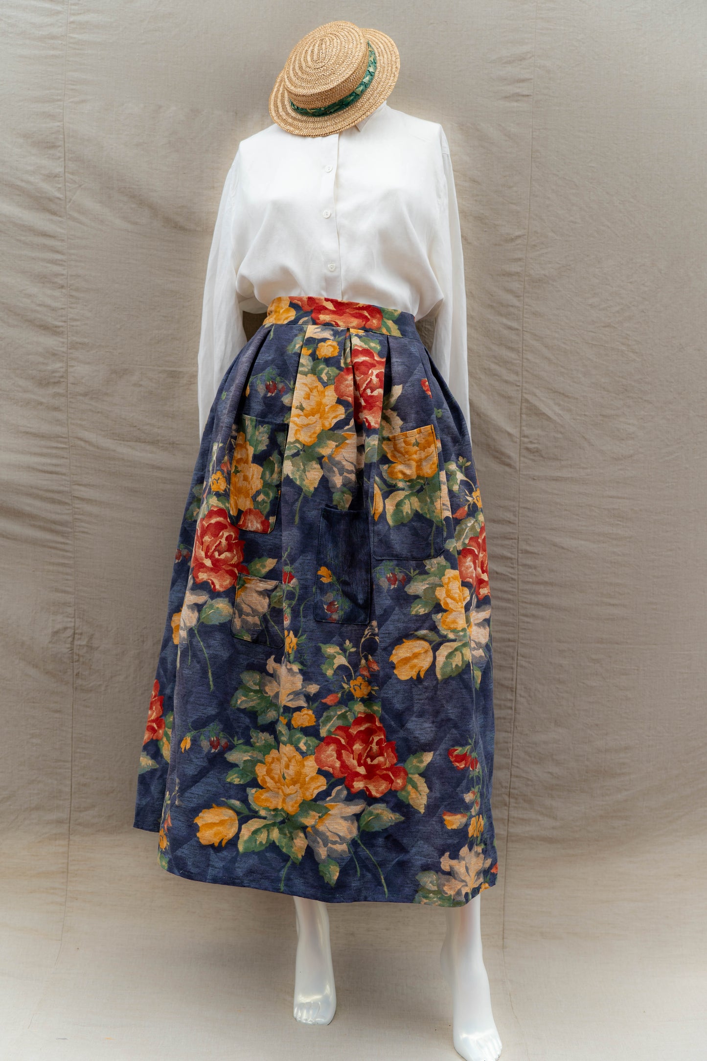 The "Midnight Garden" Utility Skirt