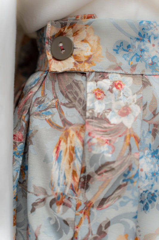 The "Baroque Bloom" Midi Skirt