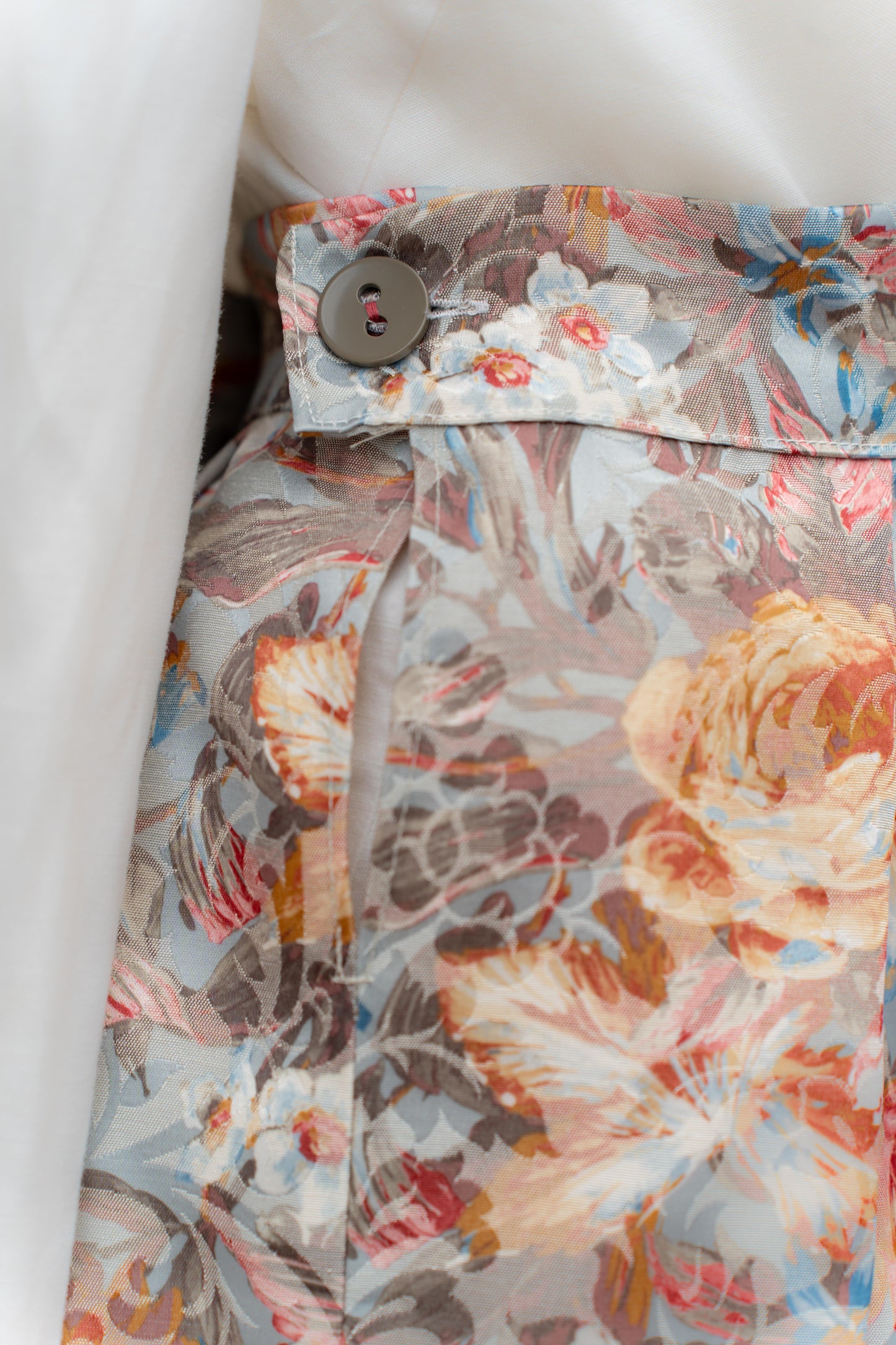 The "Baroque Bloom" Midi Skirt