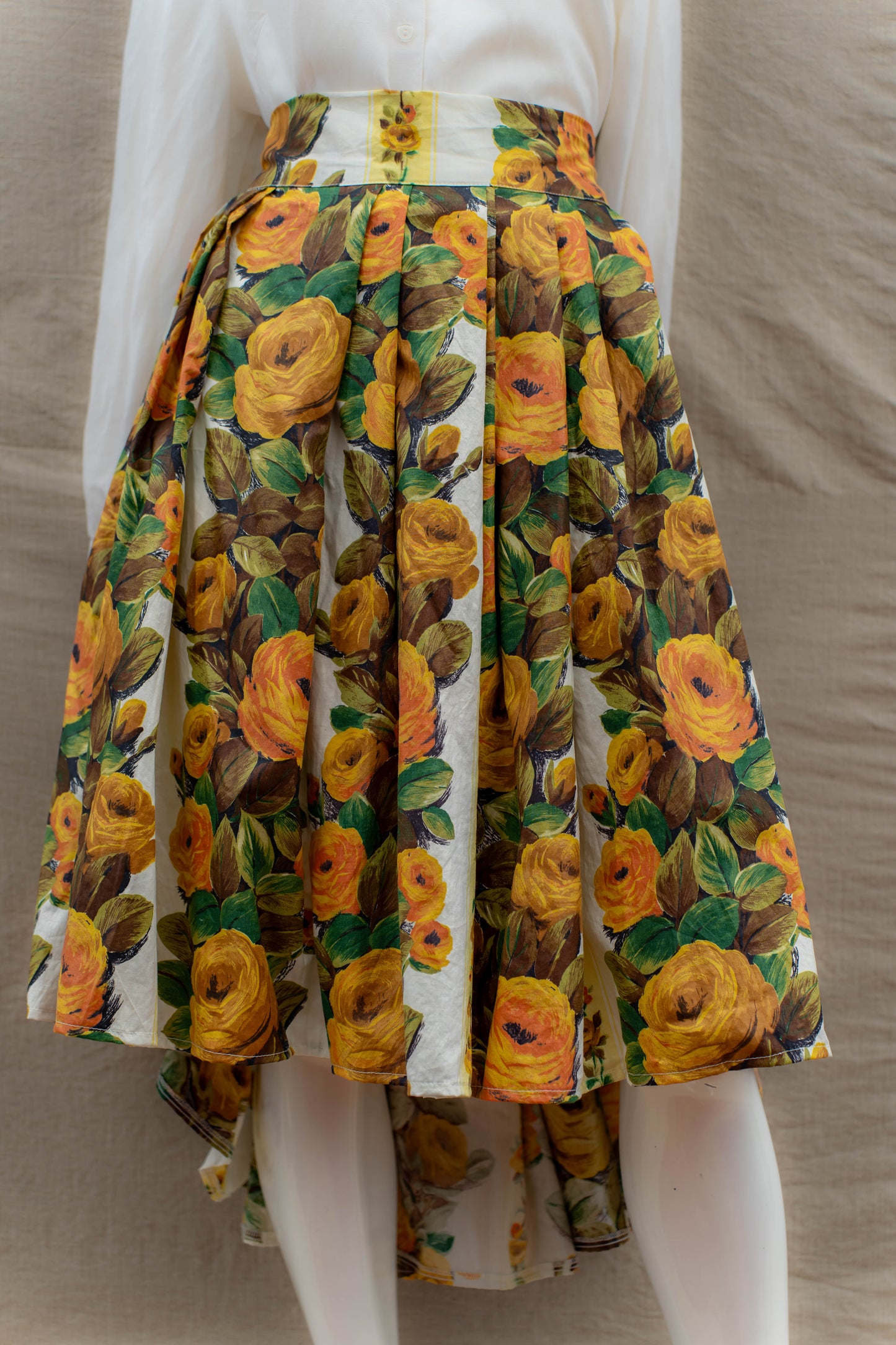 The Monet Garden Jacquard Skirt | Pleated Floral Midi