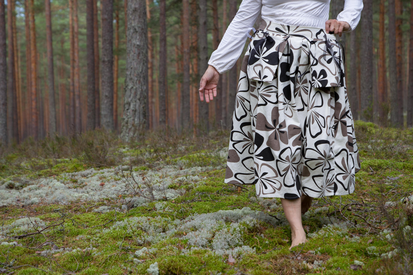 The "Forest Whisper" Floral Skirt