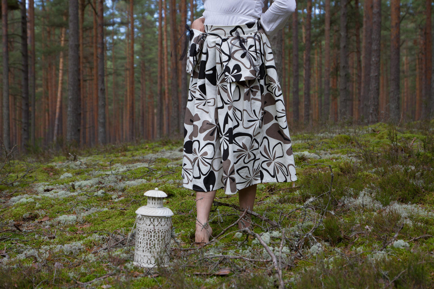 The "Forest Whisper" Floral Skirt